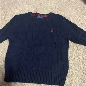 Polo by Ralph Lauren Men's Dark Blue Cable Knit Sweater